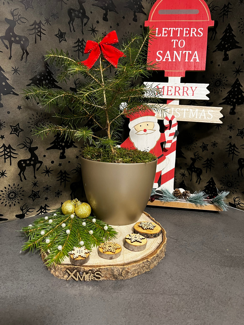 Golden Christmas Charm Tree