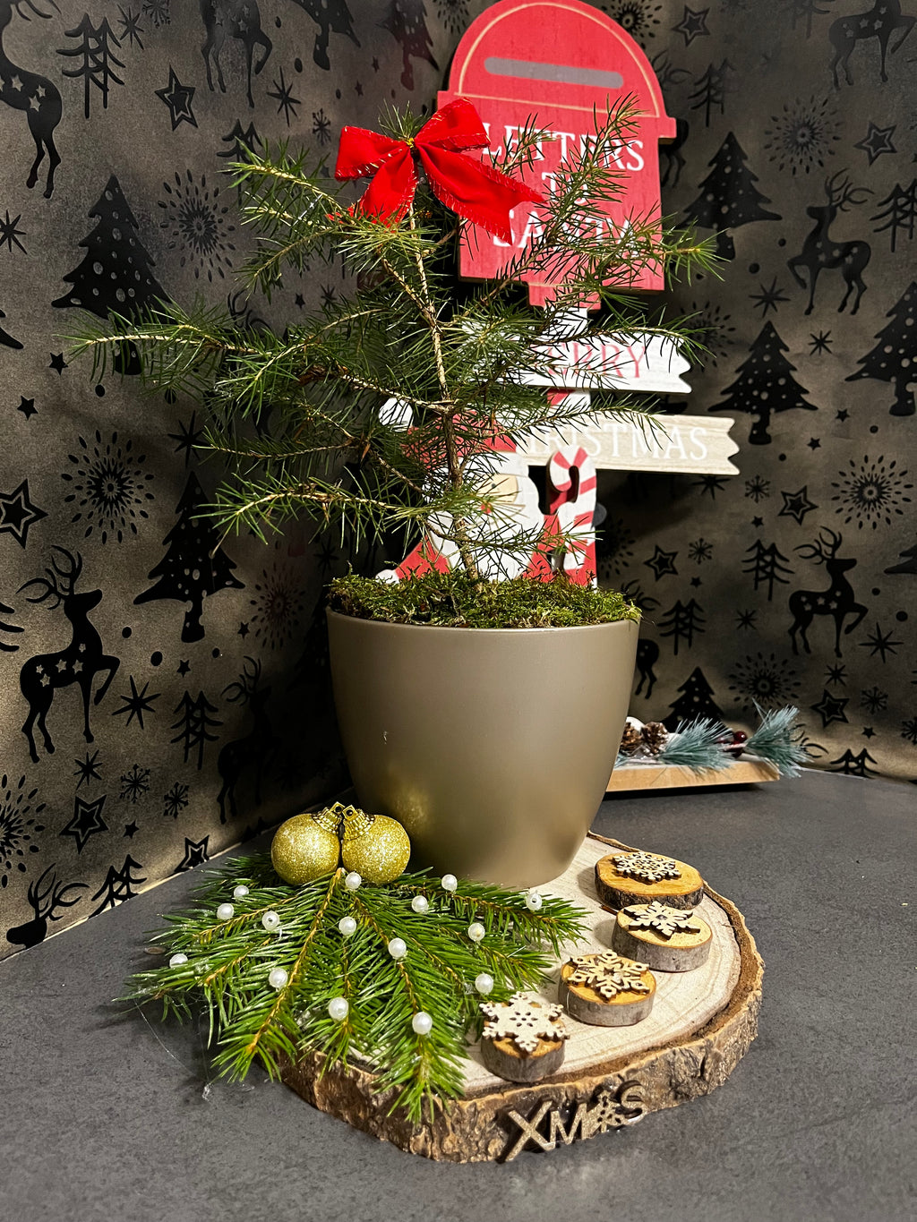 Golden Christmas Charm Tree