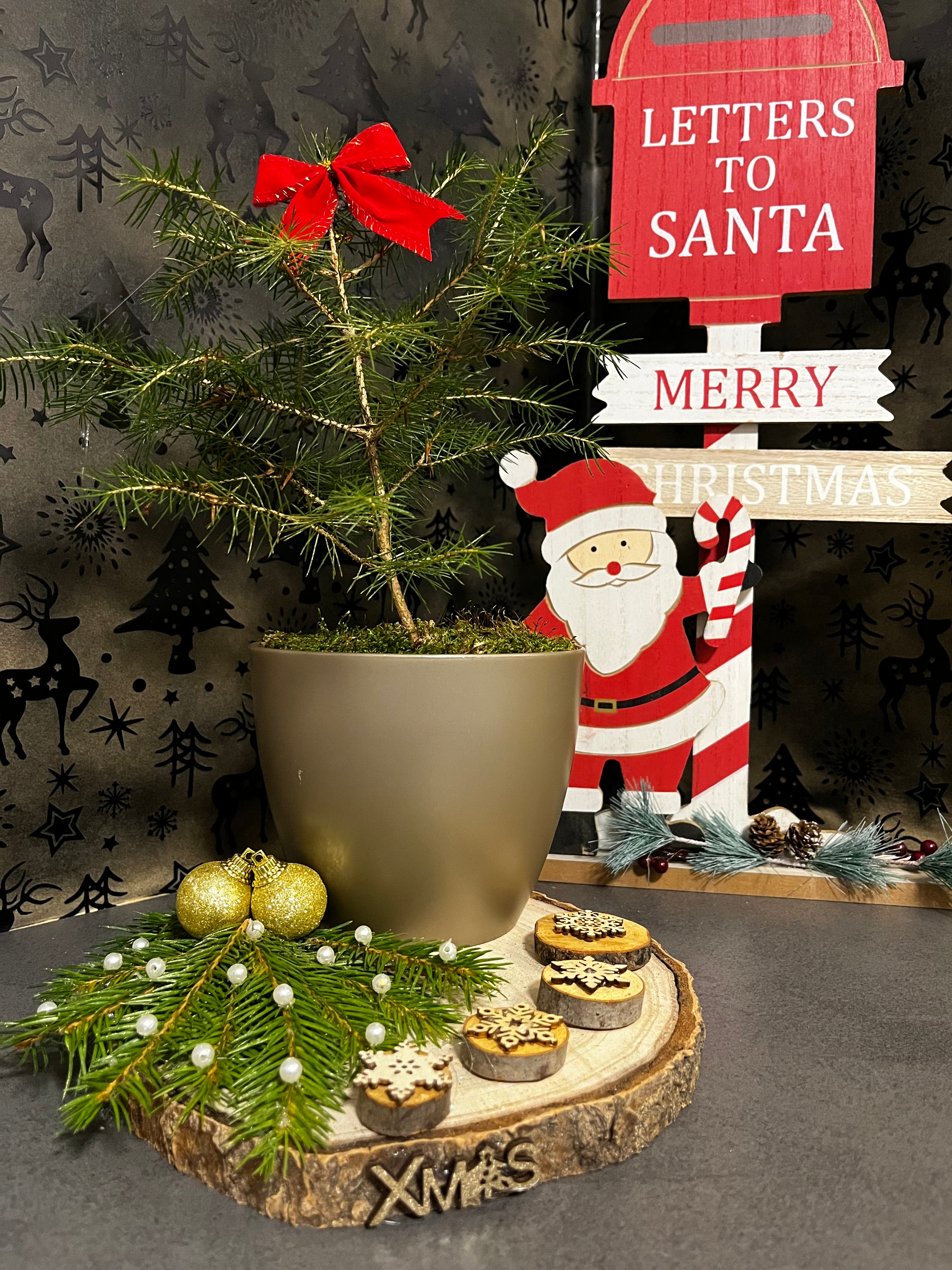 Golden Christmas Charm Tree