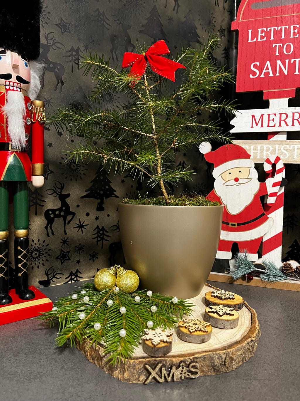 Golden Christmas Charm Tree