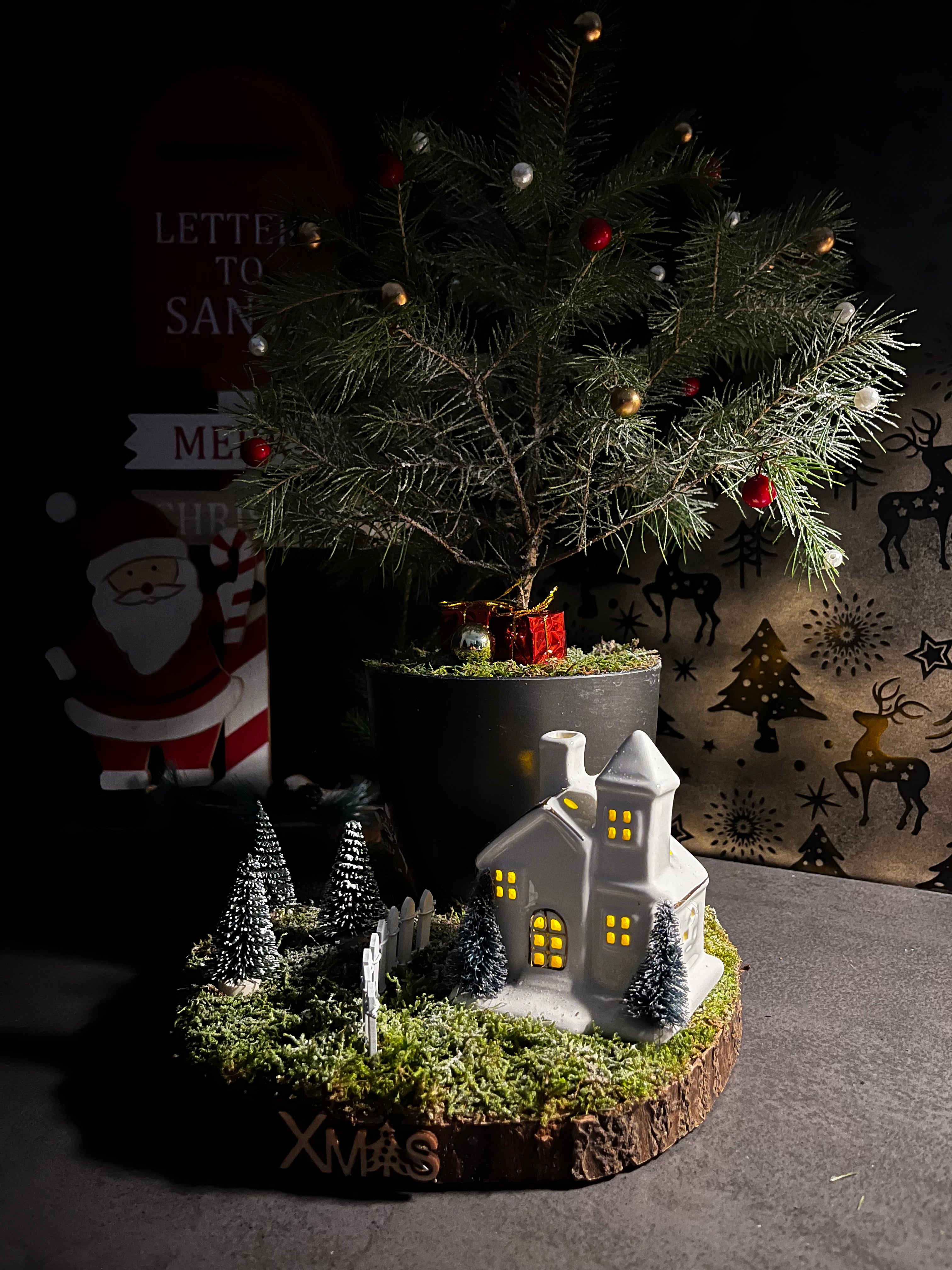 Mini Winter Village Tree