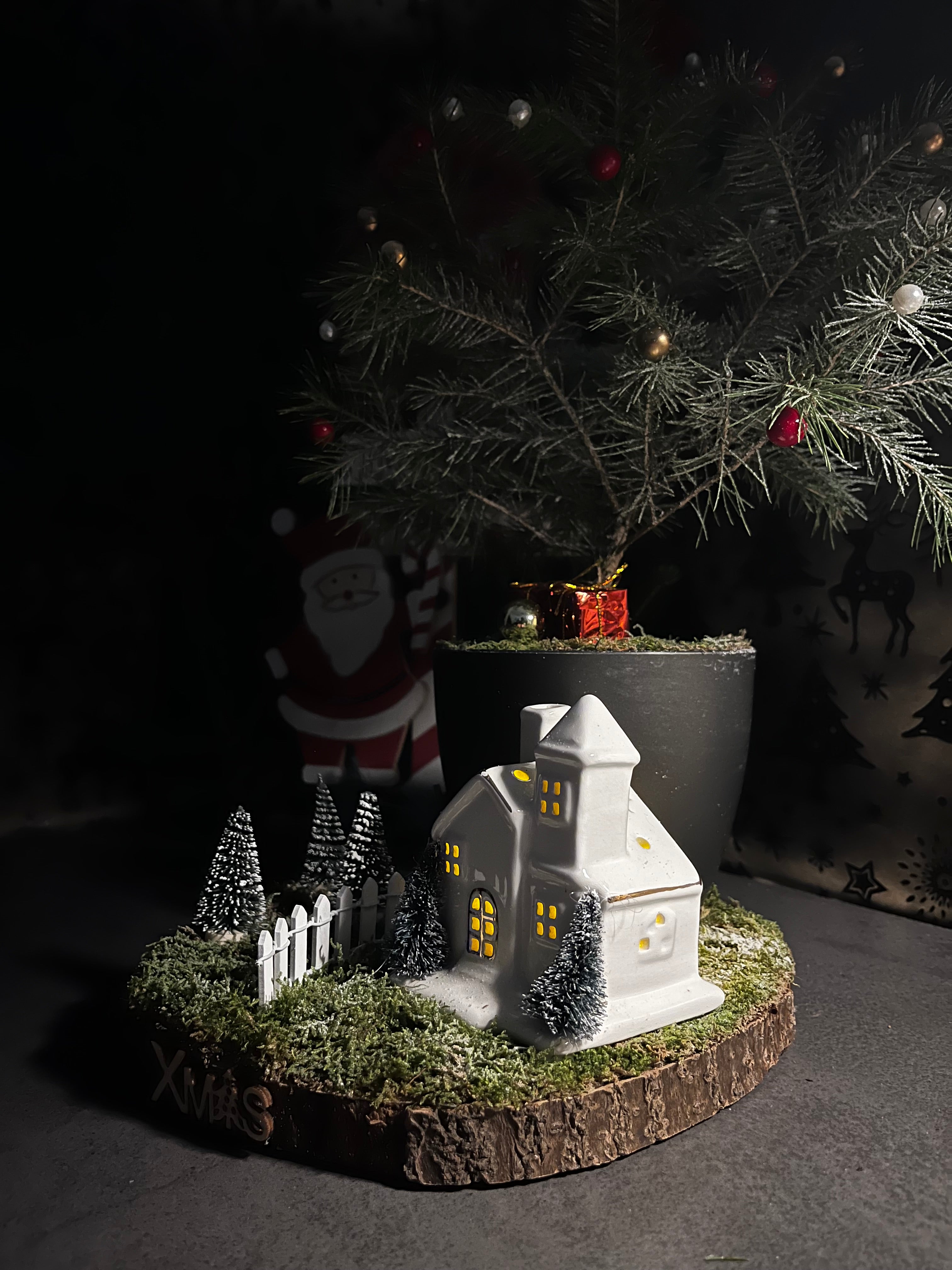 Mini Winter Village Tree
