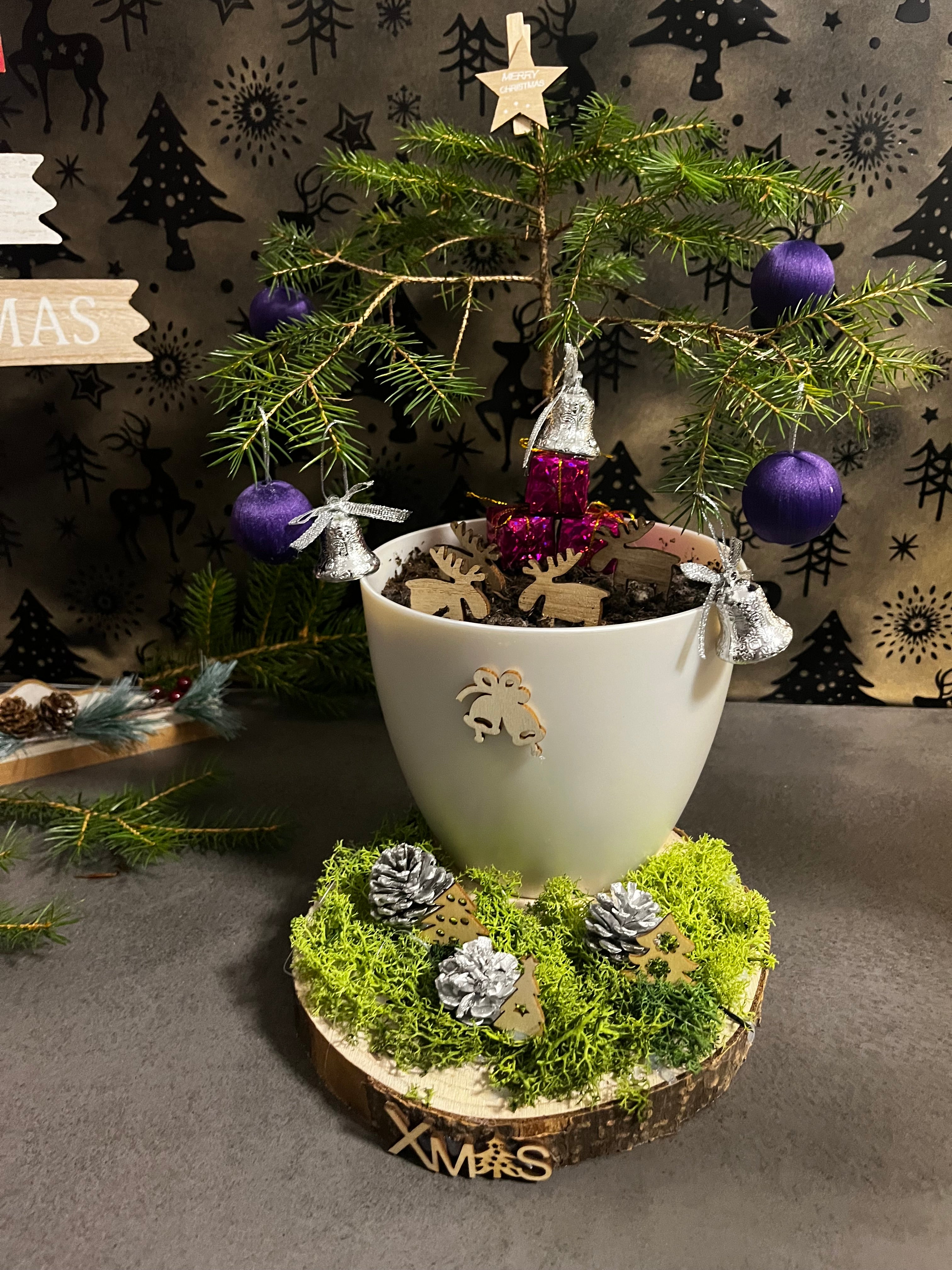 Violet Spark Mini Christmas Tree